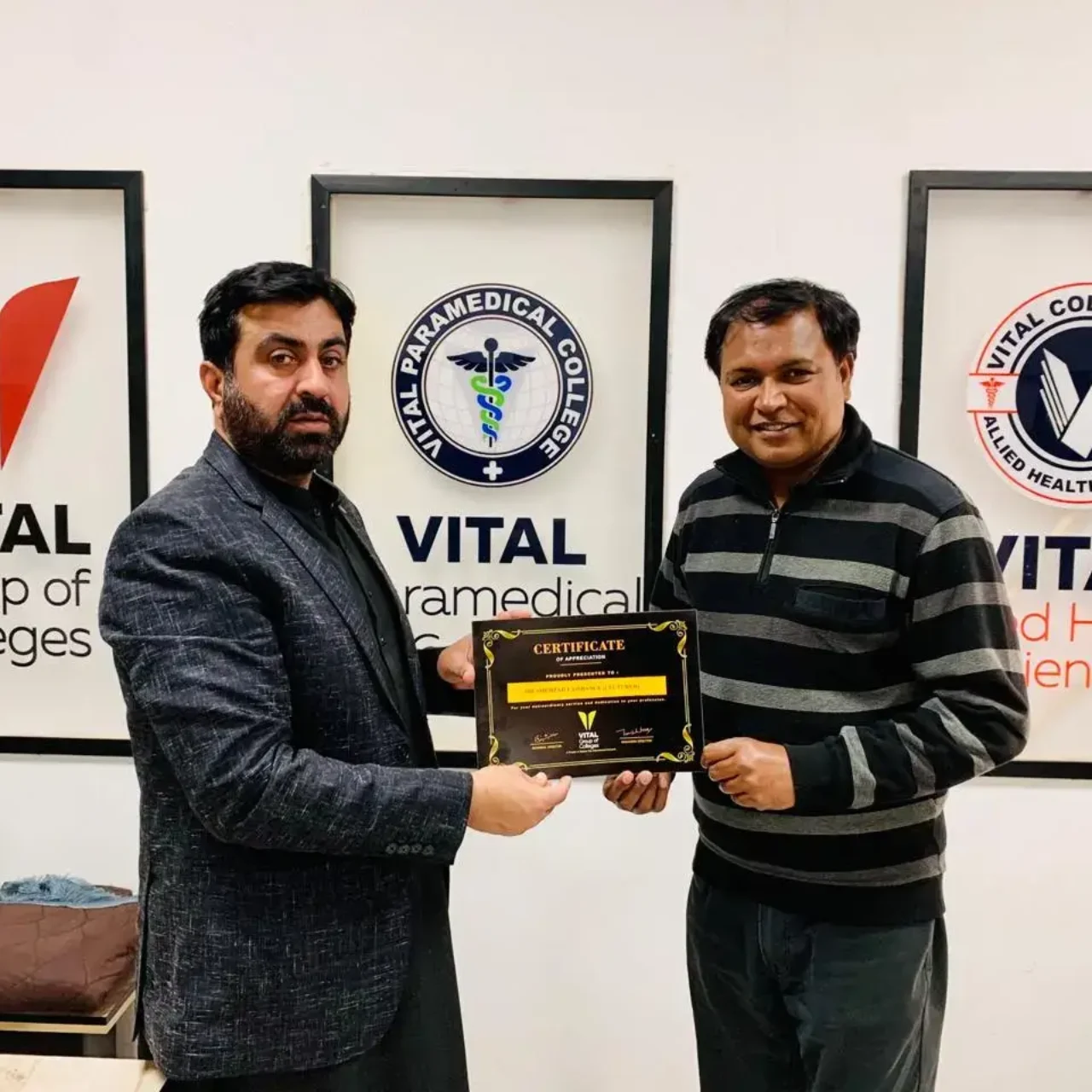 I received an appreciation letter from my college