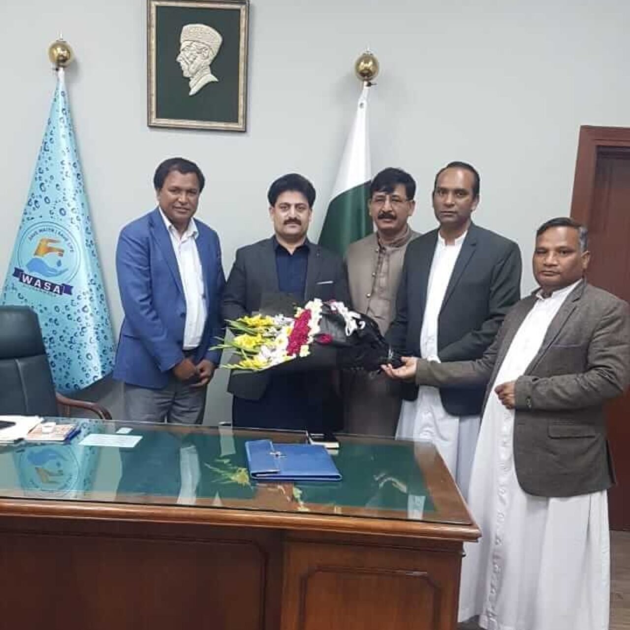 Today, I along with Rev. Fr. Zafar Tanveer, and Rev. Fr. Emmanuel Ahmad met Mr. Kashan Hafeez Butt Managing Director of WASA (Water and Sanitation Agency). 