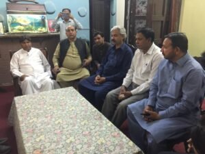 A meeting with Christian community leaders and Muslim leaders in order to maintain peace in Saleem Colony