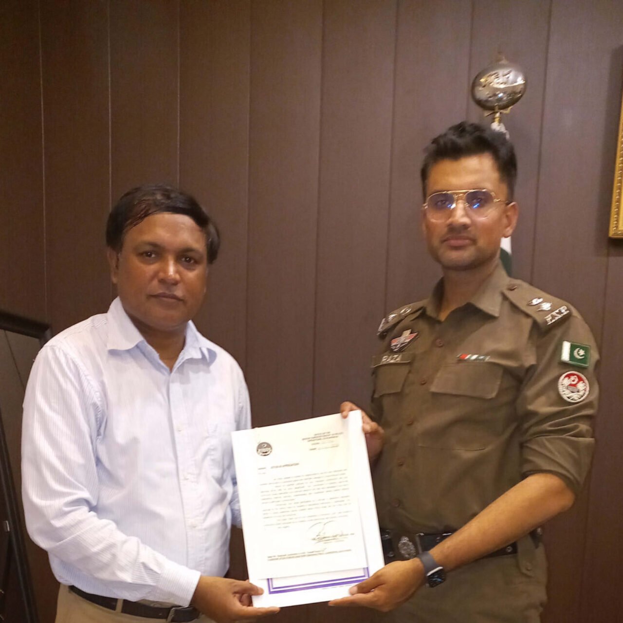 Appreciation Letter In Recognition Of Peace And Interfaith Harmony In Gujranwala