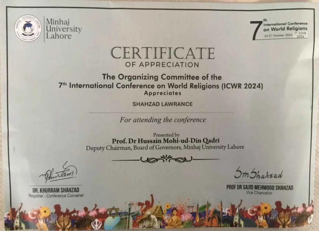 The 7th International Conference Certificate