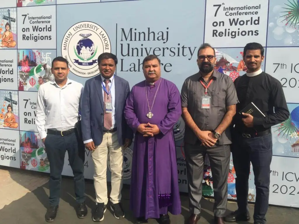 A picture with The Rt. Revd. Nadeem Kamran Bishop of Lahore.