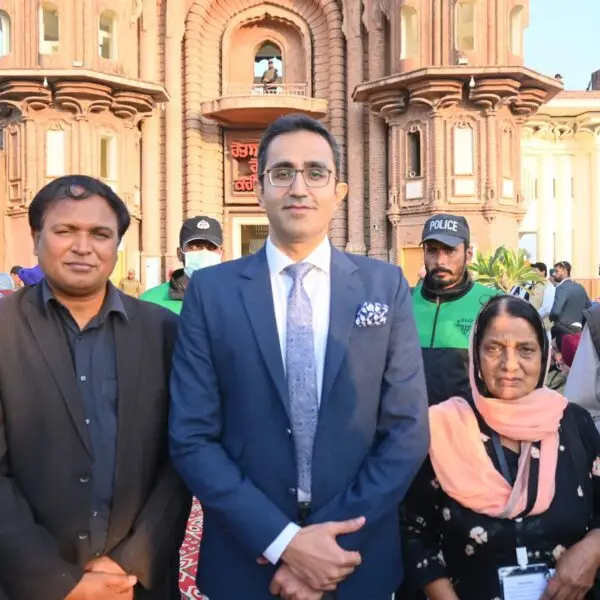 A Picture with Mr. Naveed Ahmad Deputy Commissioner Gujranwala at Gurdwara Rori Sahib Aminabad