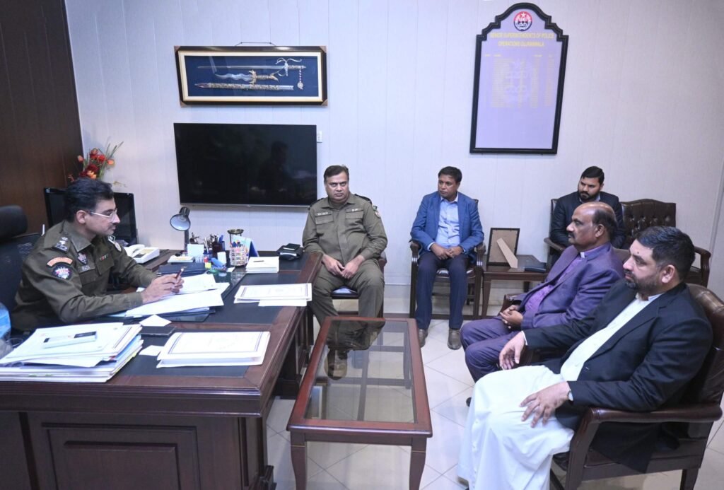 A meeting with SSP Operations Dr. Raza Tanveer regarding Christmas and New Year