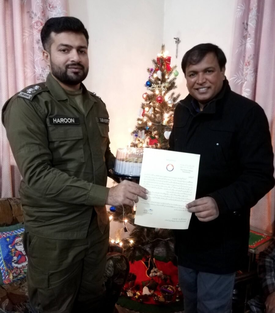 Shahzad Lawrence Receiving appreciation Letter