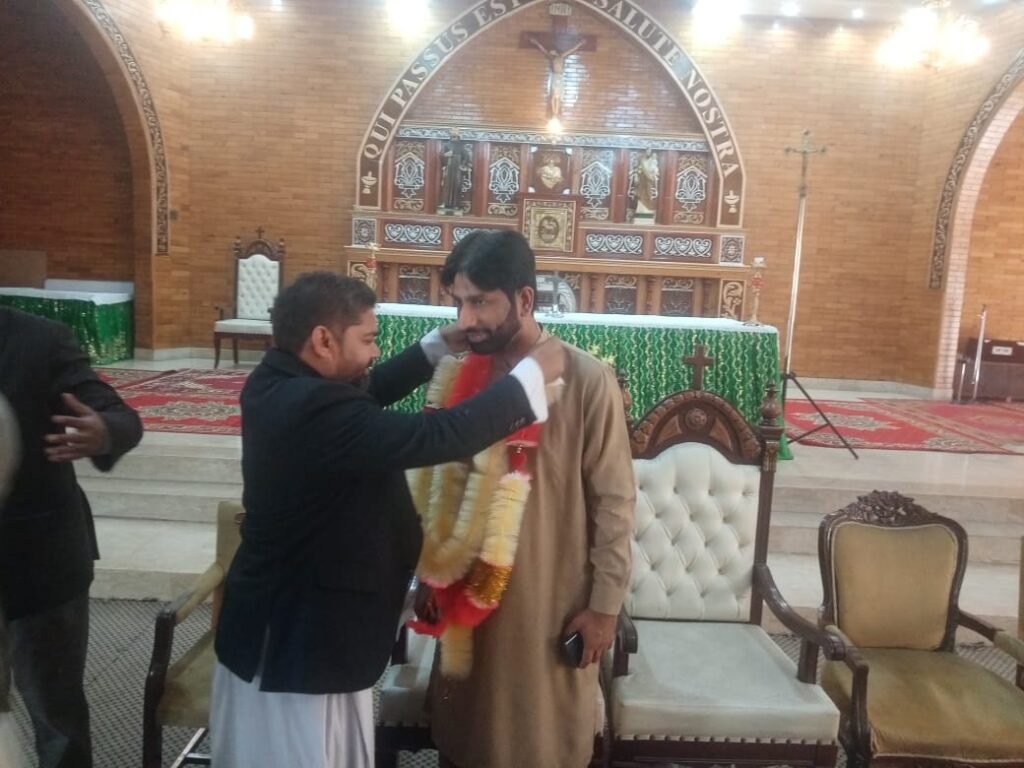 Rev. Fr. Shakeel Inayat Parish Priest Saint Francis of Assisi Catholic Church welcomed Mr. Sultan.