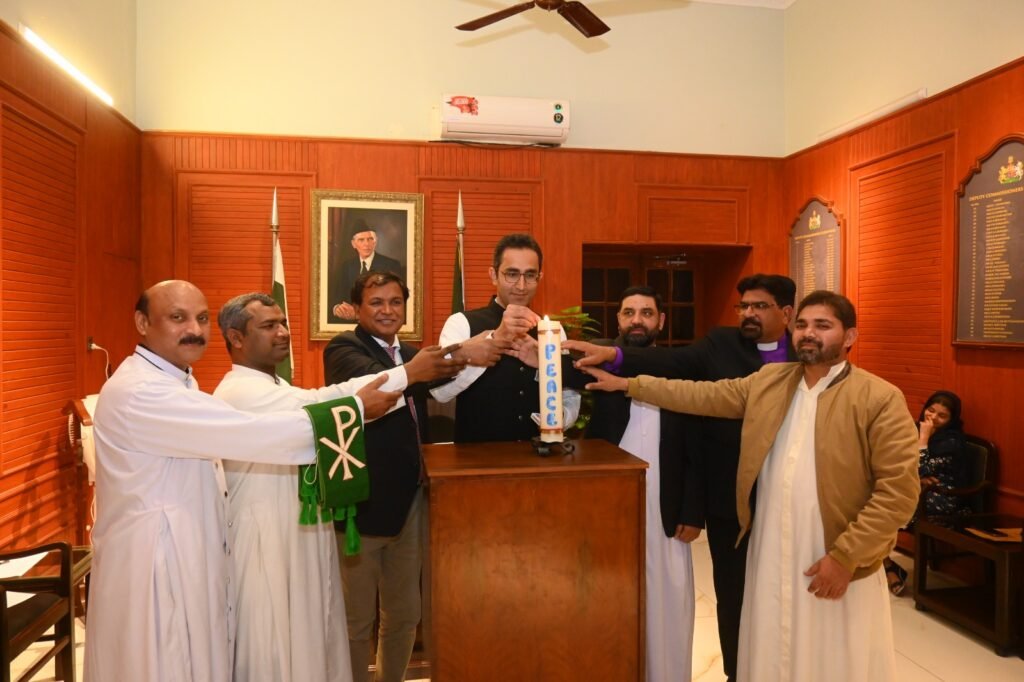 Lit Peace candle at DC Office