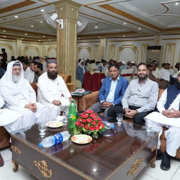 A photo during the Rehmat-lil-Alameen conference
