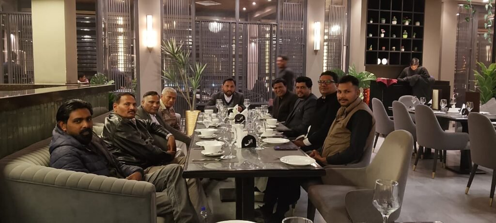 A group photo of the participants at Alif Restaurant