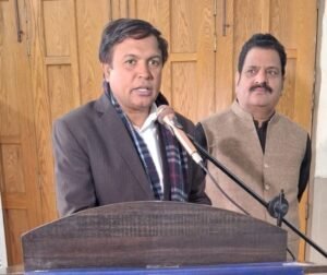 Mr. Shahzad Lawrence is addressing the participants